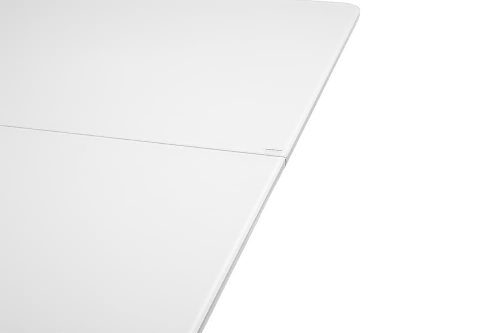 Стол лакированный обеденный раздвижной VENICE – Прямоугольный AERO, цвет белый лак, белое стекло шелк, размер 160 (+50) 21032 - фото 6
