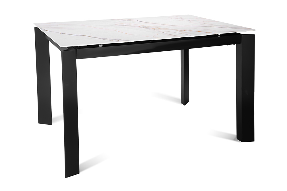 Стол обеденный раздвижной SKY – Прямоугольный AERO, цвет позолоченный белый, размер 120 (+50)