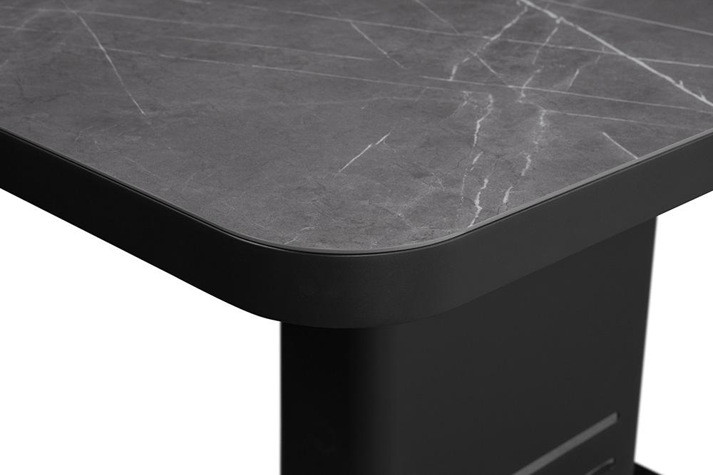Стол лакированный обеденный раскладной SWEDEN – Прямоугольный AERO, цвет серый мрамор, размер 120 (+40) 89012 - фото 7
