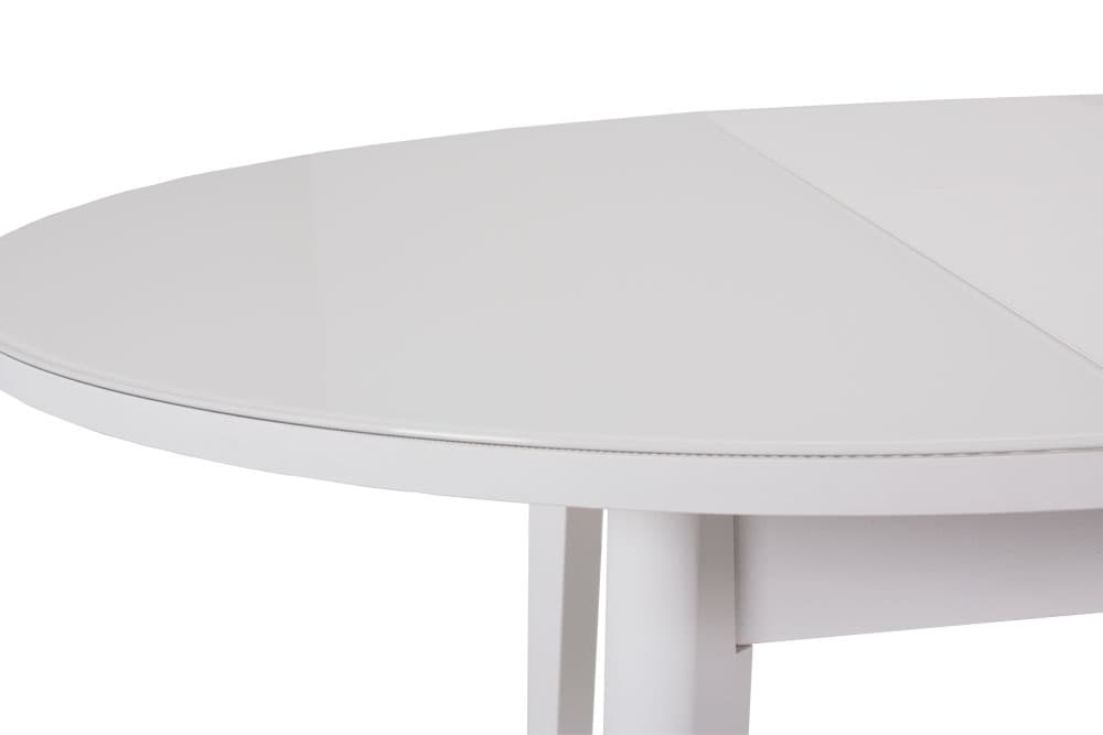 Стол деревянный кухонный раскладной MOON – Круглый AERO, цвет белый, белое стекло, размер 95 (+31) 44445 - фото 4