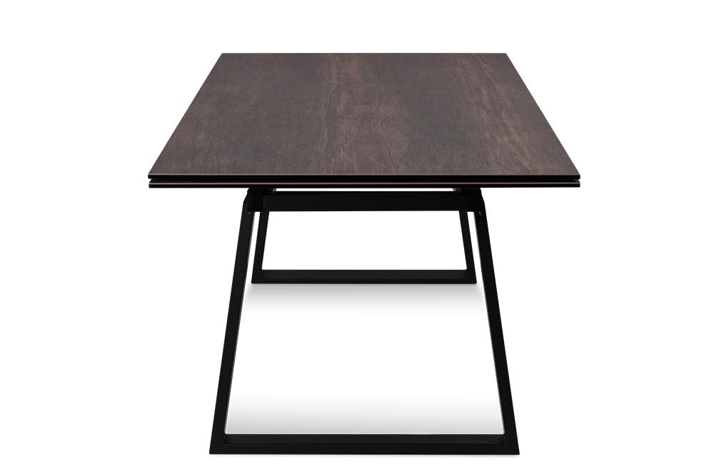 Стол обеденный раздвижной ROVENA – Прямоугольный AERO, цвет керамическая столешница - цвет темный дуб, размер 200 (+50) (+50) 56127 - фото 2