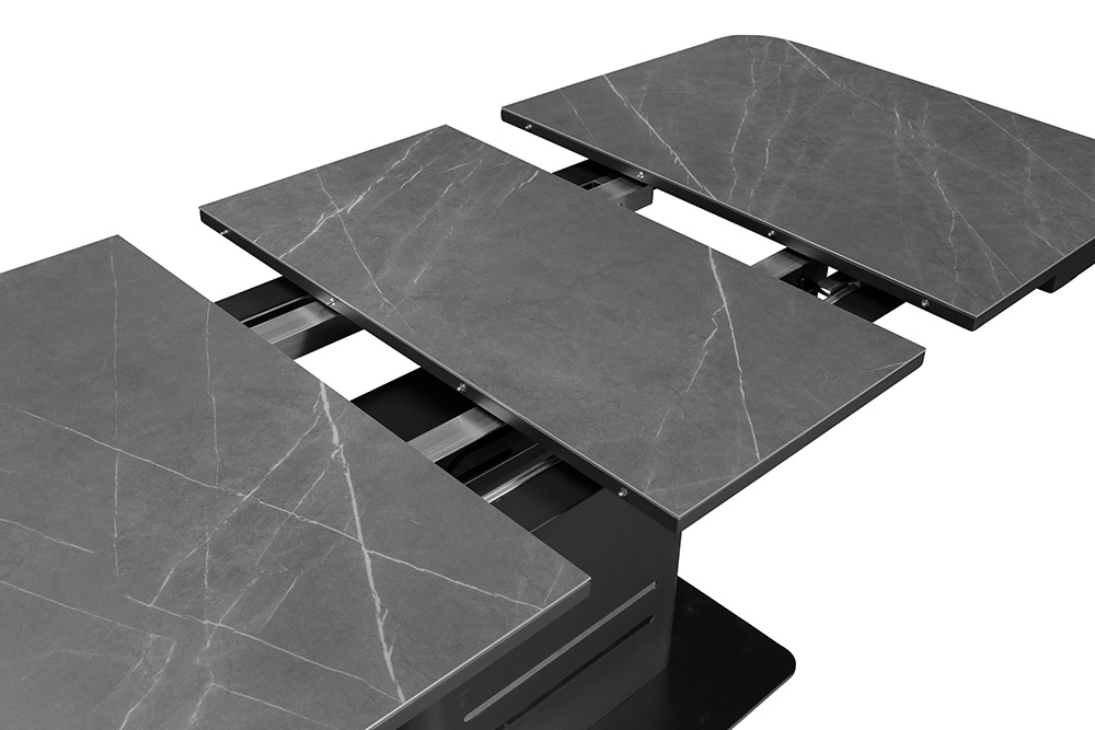 Стол лакированный обеденный раскладной SWEDEN – Прямоугольный AERO, цвет серый мрамор, размер 120 (+40) 89012 - фото 6