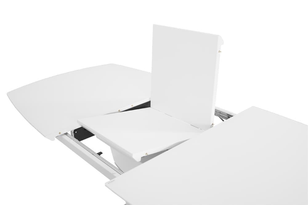 Стол лакированный обеденный раздвижной TERESA – Прямоугольный AERO, цвет белый лак, белое стекло, размер 120 (+40) 21949 - фото 6