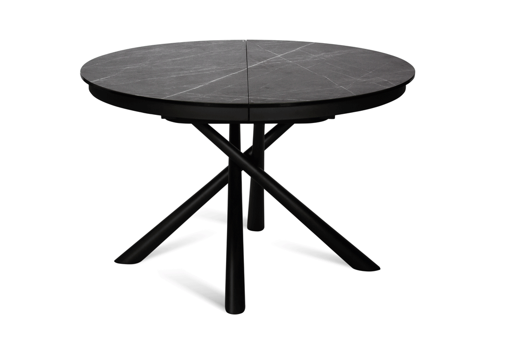 Стол раскладной RONDO 120 - круглый AERO, цвет серый мрамор, размер 120 (+40) 77124 - фото 2