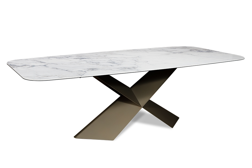 Стол обеденный нераскладной MEXICO - Овальный AERO, цвет белый камень, размер 238