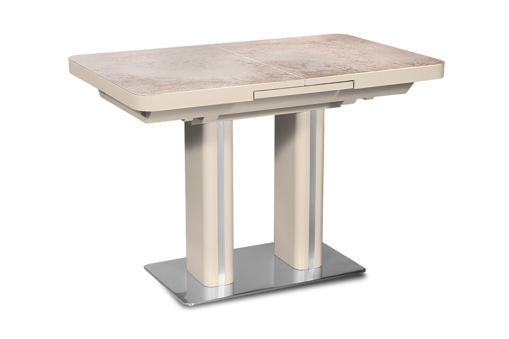 Стол лакированный обеденный раскладной DARIO – Прямоугольный AERO, цвет капучино, размер 110 (+35)