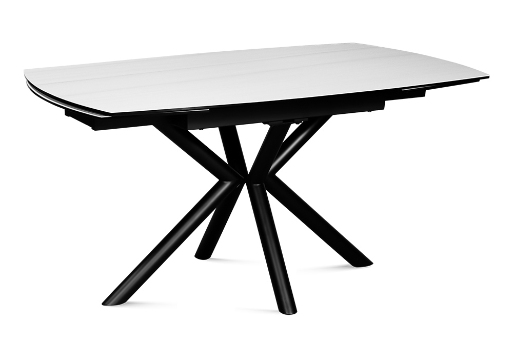 Стол обеденный раздвижной CARMEN – Прямоугольный AERO, цвет молочный мрамор, размер 140 (+30) (+30)