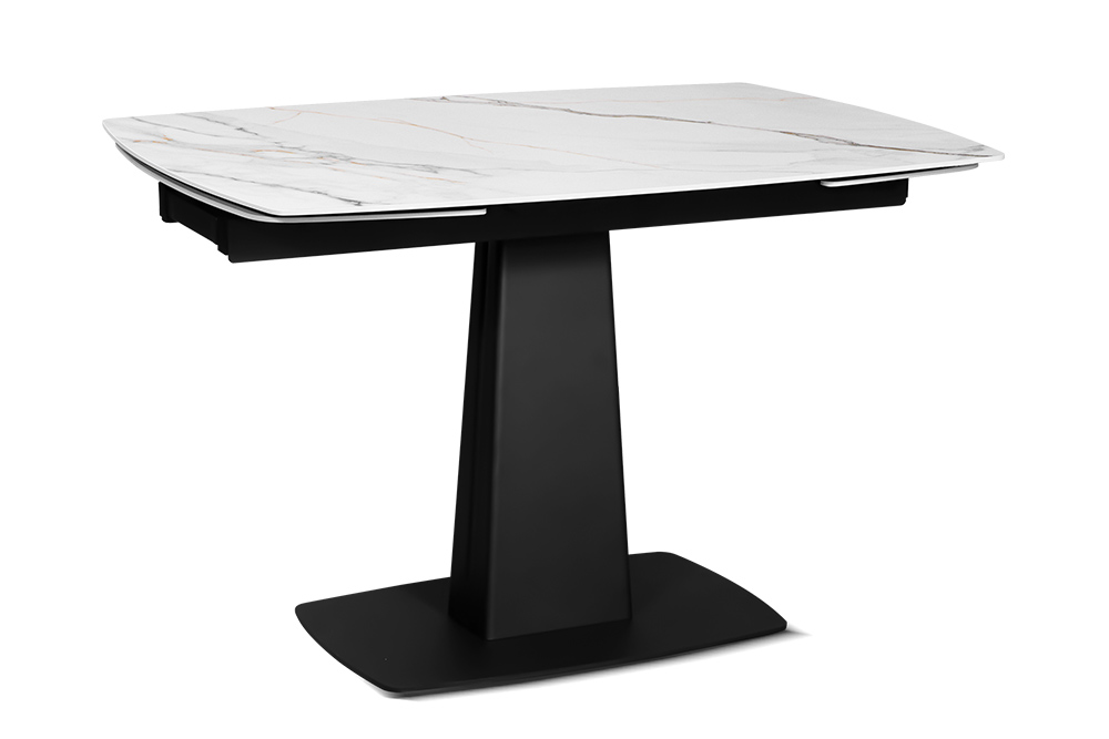 Стол обеденный раскладной MONT - Прямоугольный AERO, цвет позолоченный белый, размер 120 (+29,5) (+29,5)