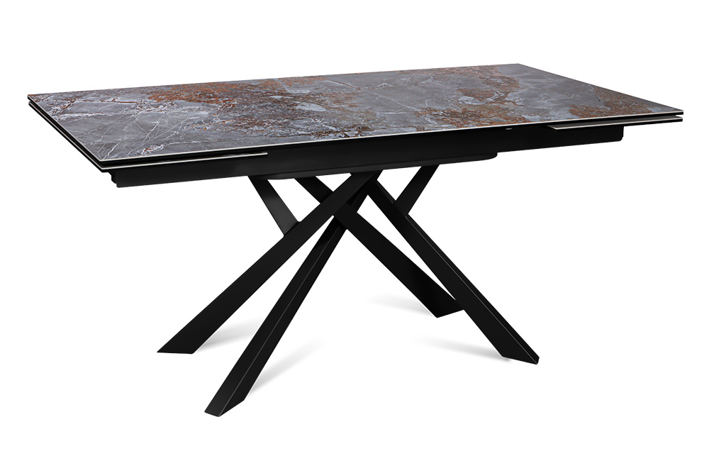 Стол обеденный раскладной ETNA – Прямоугольный AERO, цвет серый камень, размер 160 (+40) (+40)