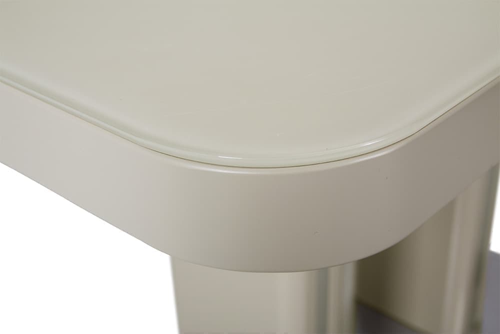 Стол лакированный обеденный раскладной DARIO – Прямоугольный AERO, цвет капучино лак, стекло капучино шелк, размер 120 (+40) 46998 - фото 4