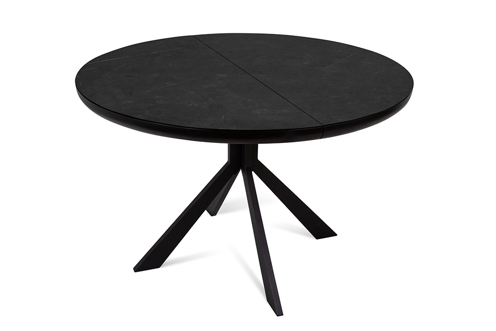 Стол обеденный раздвижной LEON – Круглый AERO, цвет керамическая столешница - цвет темно-серый, размер 120 (+40) 57581 - фото 1
