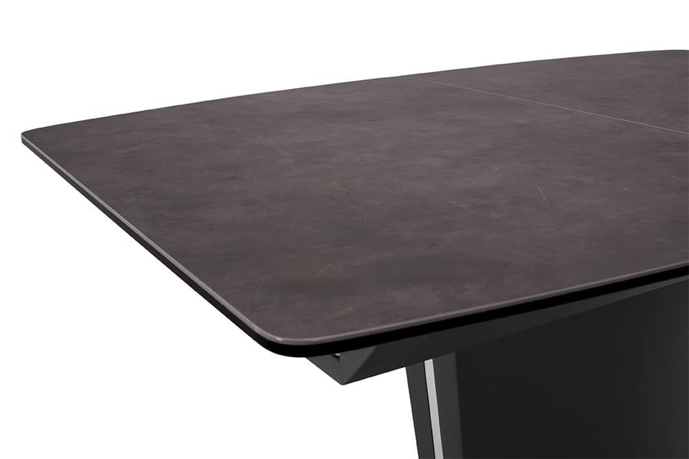 Стол обеденный раскладной PARIS – Прямоугольный AERO, цвет керамическая столешница - цвет базальт, черный лак, размер 120 (+40) 50786 - фото 7