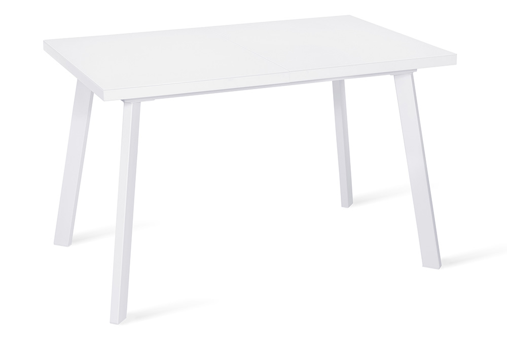Стол раскладной TOMAS 120 WHITE GLASS, W - прямоугольный AERO, цвет белый, размер 120 (+40)