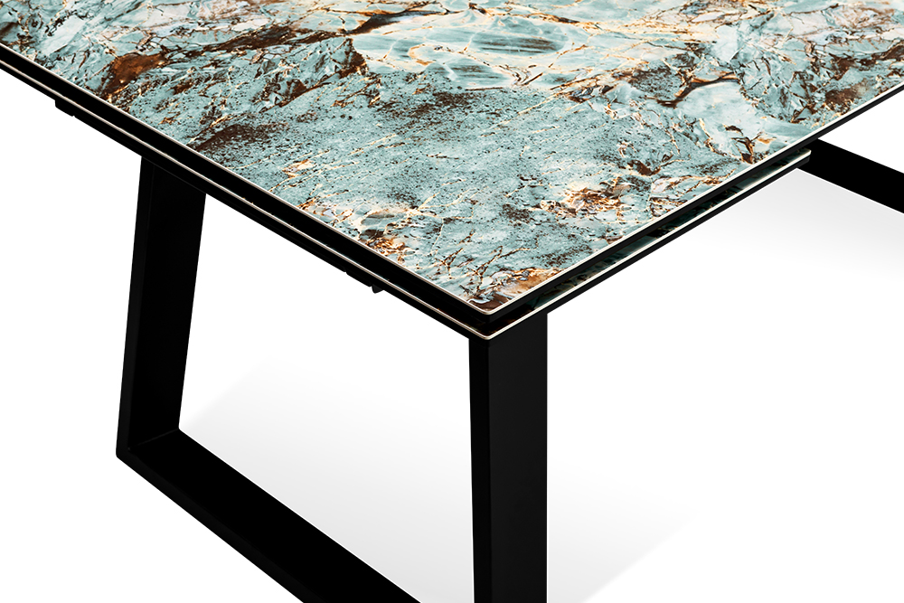 Стол обеденный раздвижной ROVENA MALAHIT CER – Прямоугольный AERO, цвет керамическая столешница - цвет малахит, размер 200 (+50) (+50) 78335 - фото 5