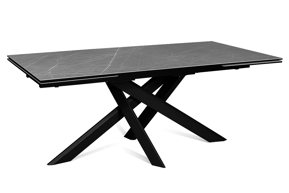 Стол обеденный раздвижной TAMPA – Прямоугольный AERO, цвет серый мрамор, размер 180 (+50) (+50)