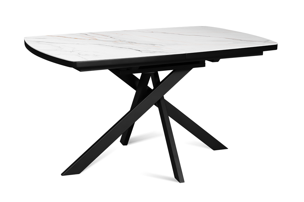 Стол обеденный раздвижной DALLAS – Прямоугольный AERO, цвет позолоченный белый, размер 140 (+40)