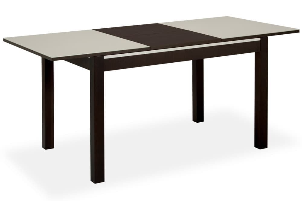 Стол кухонный раскладной BARTEN – Прямоугольный AERO, цвет венге - стекло капучино, размер 120 (+48,5) 19843 - фото 2