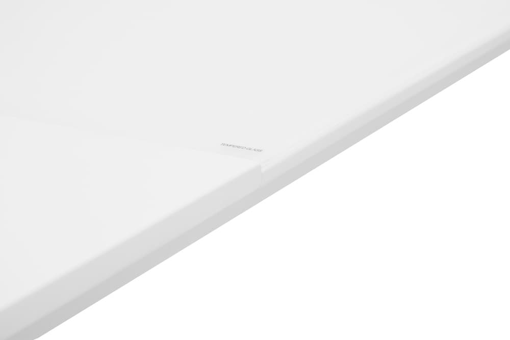 Стол лакированный обеденный раздвижной LAURA – Овальный AERO, цвет белый лак, белое стекло шелк, размер 120 (+40) 42525 - фото 7