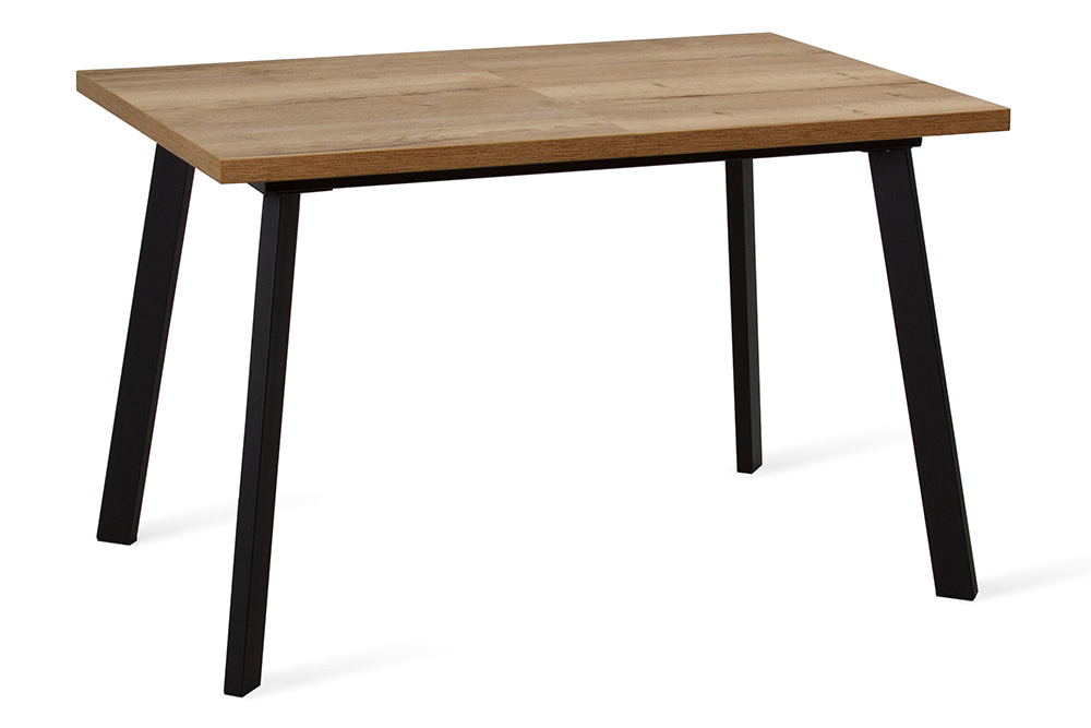 

Стол раскладной TOMAS 120 WHITE WOOD, BK - прямоугольный, Беленый дуб, TOMAS