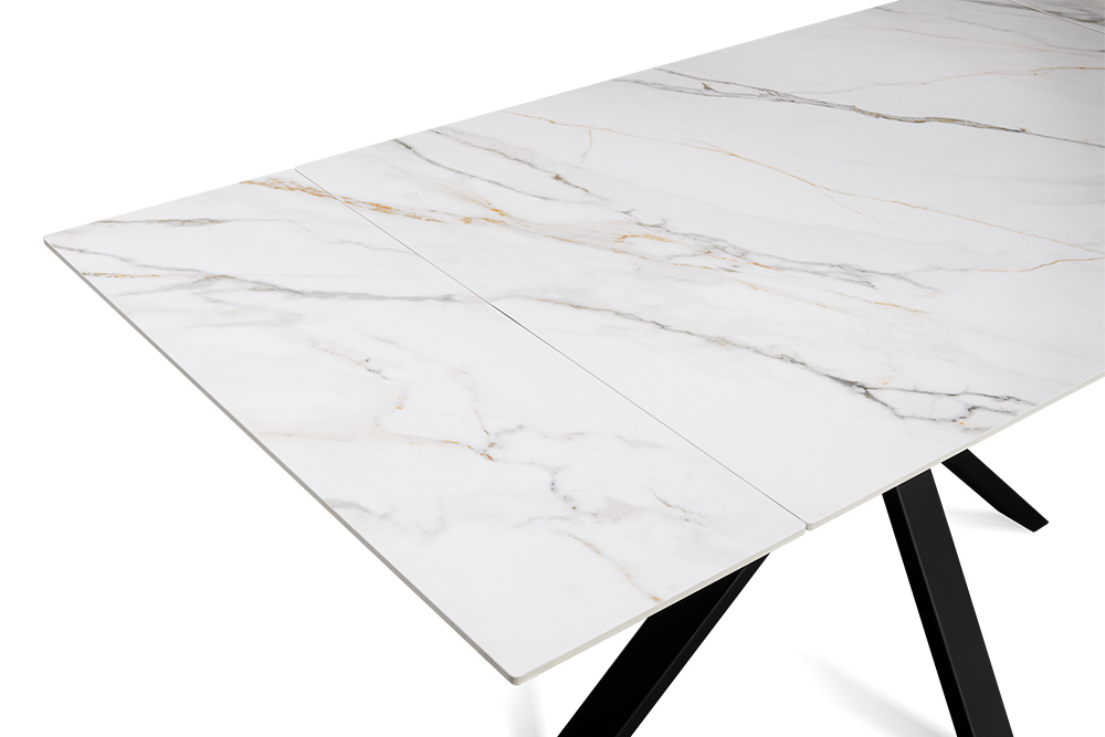 Стол обеденный раздвижной BONGO – Прямоугольный AERO, цвет позолоченный белый, размер 120 (+30) (+30) 113980 - фото 5