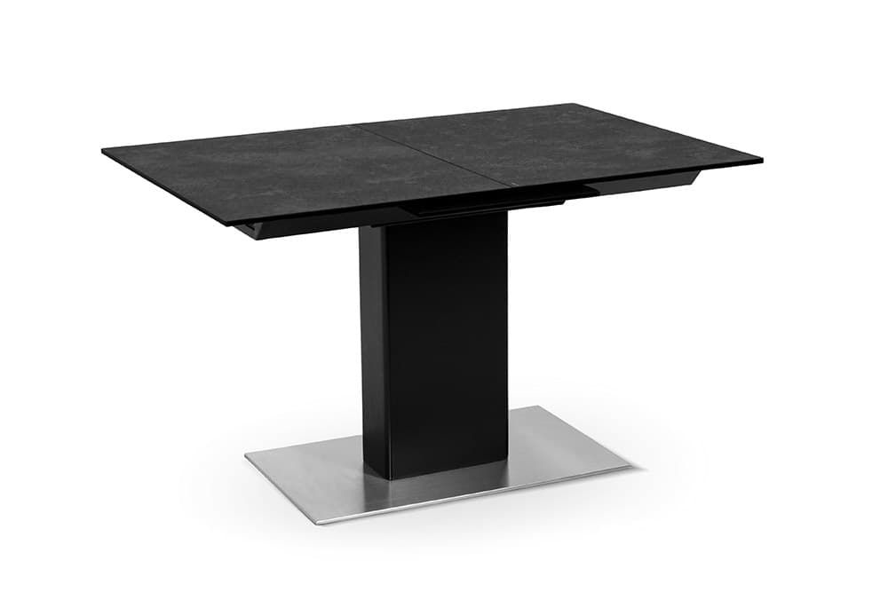 Стол обеденный раздвижной BONN– Прямоугольный AERO, цвет керамическая столешница - цвет карбон, размер 120 (+40) 56816 - фото 1