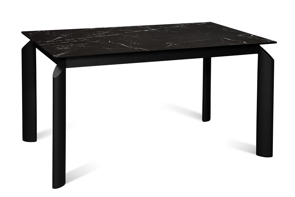 Стол обеденный раздвижной TOSCANA – Прямоугольный AERO, цвет черный мрамор, размер 140 (+50)