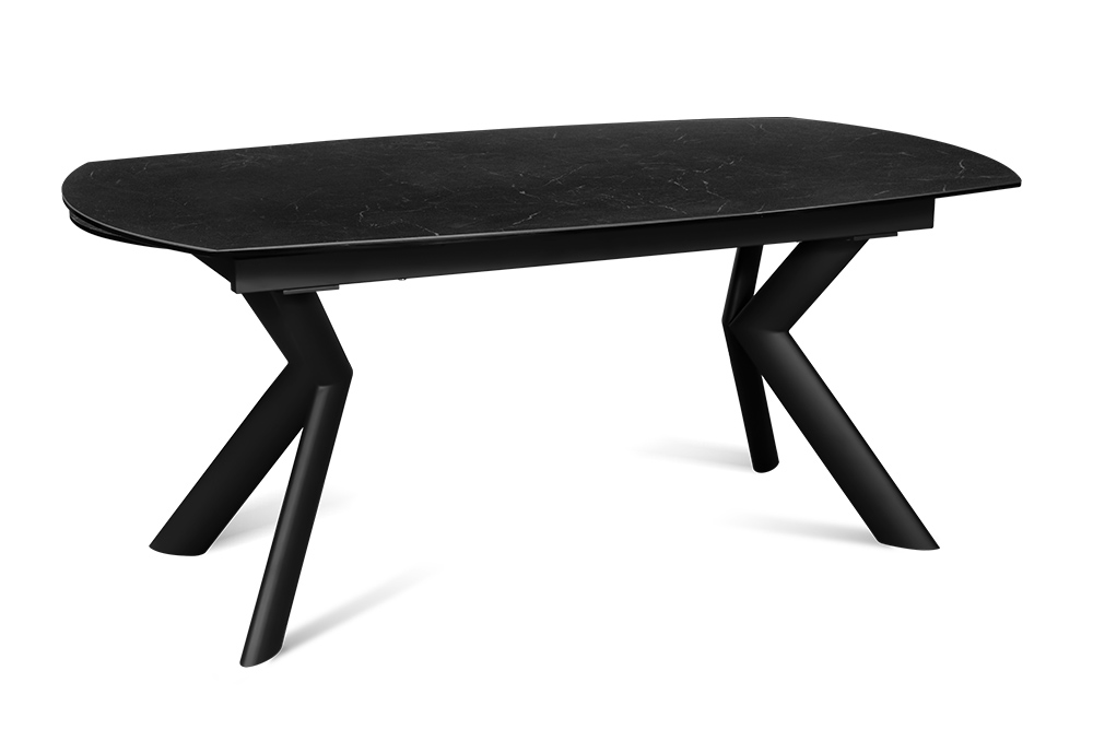 Стол обеденный раздвижной TORONTO - Овальный AERO, цвет темно-серый палладий, размер 180 (+40) (+40)