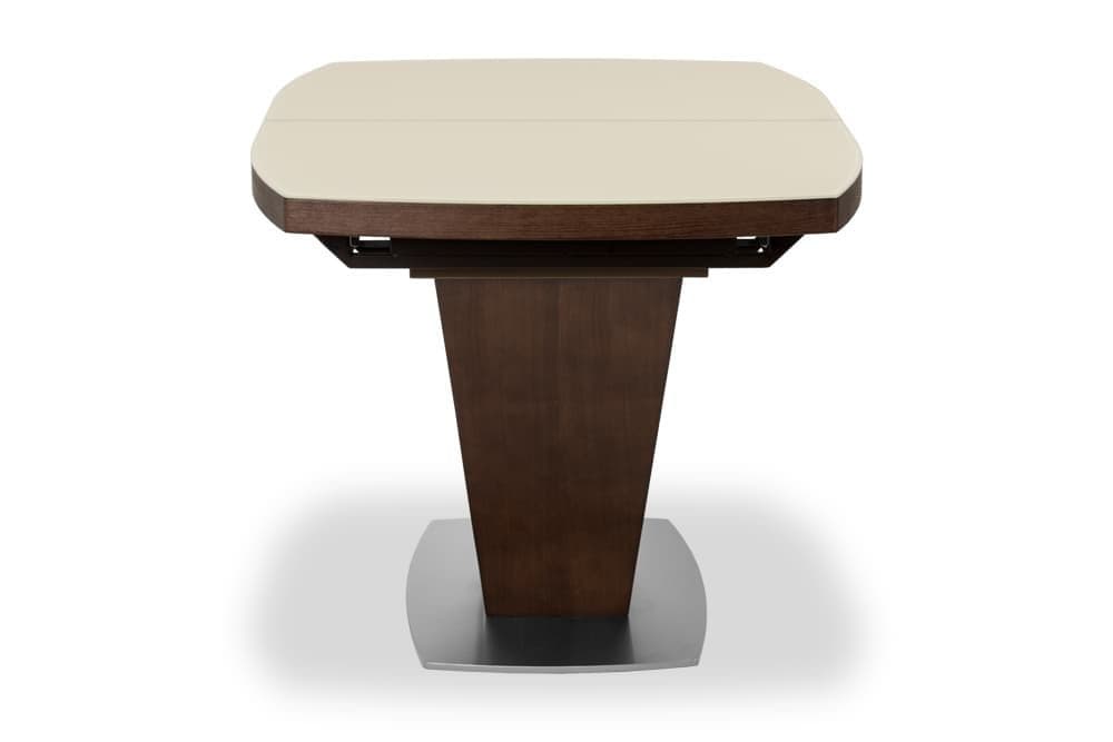 Стол деревянный обеденный раздвижной KANSAS – Прямоугольный AERO, цвет венге, стекло крем шелк, размер 160 (+50) 38745 - фото 5