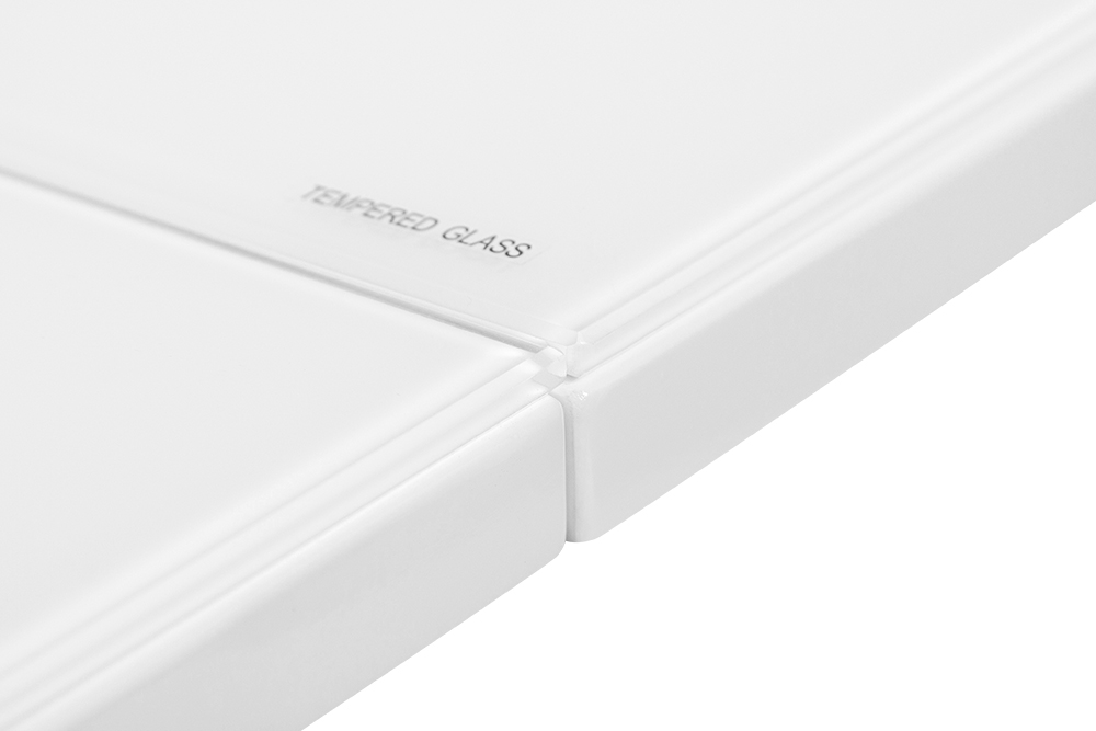 Стол лакированный обеденный раскладной DARIO – Прямоугольный AERO, цвет белый лак, белое стекло, размер 110 (+35) 56818 - фото 7
