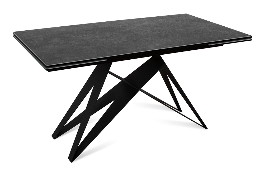 Стол обеденный раскладной BREMEN – Прямоугольный AERO, цвет карбон, размер 140 (+40) (+40)