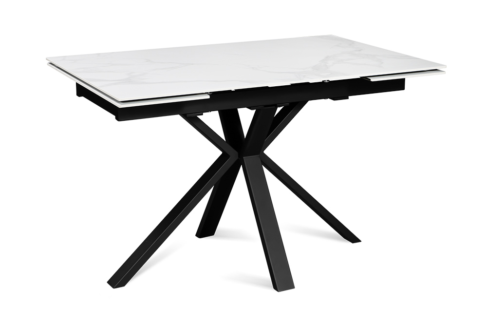 Стол обеденный раздвижной BONGO – Прямоугольный AERO, цвет белый мрамор, размер 120 (+30) (+30)