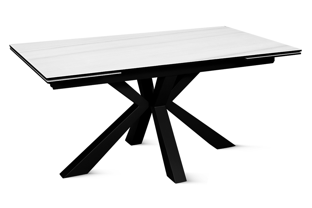 Стол обеденный раздвижной SPARTA – Прямоугольный AERO, цвет керамическая столешница - цвет бежевый гранит, размер 160 (+40) (+40)