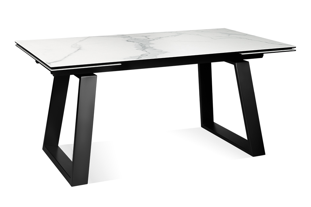 Стол обеденный раздвижной ROVENA – Прямоугольный AERO, цвет мрамор каррара, размер 160 (+40) (+40)
