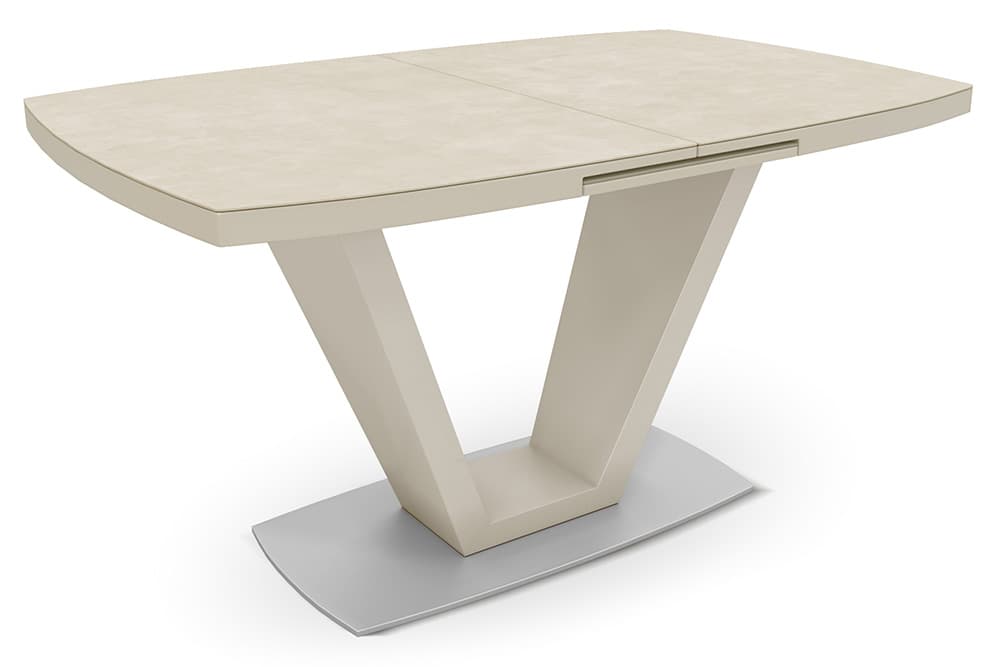 Стол деревянный обеденный раздвижной KANSAS – Прямоугольный AERO, цвет лак, керамическая столешница - цвет капучино, размер 140 (+40) 53687 - фото 1