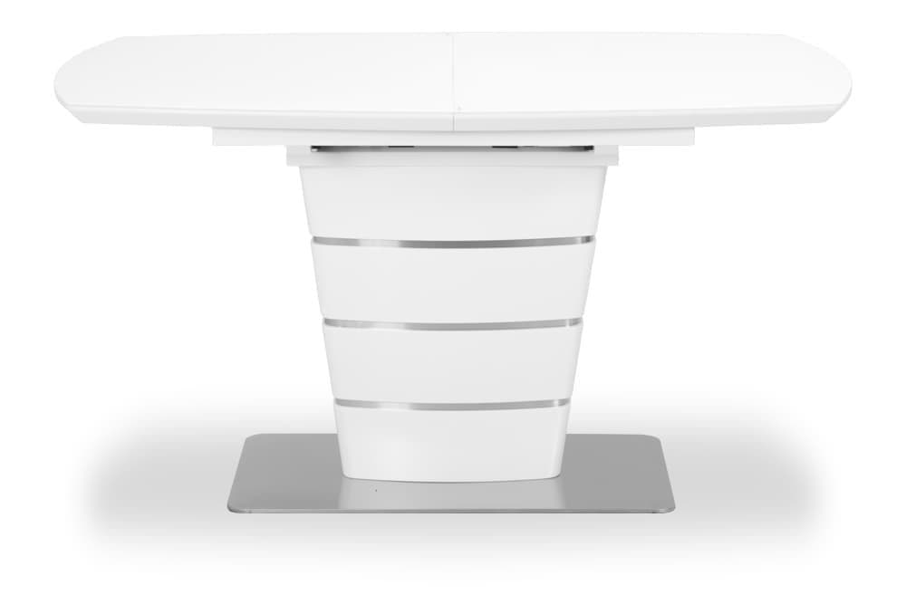 Стол лакированный обеденный раздвижной TERESA – Прямоугольный AERO, цвет белый лак, белое стекло, размер 120 (+40) 21949 - фото 4