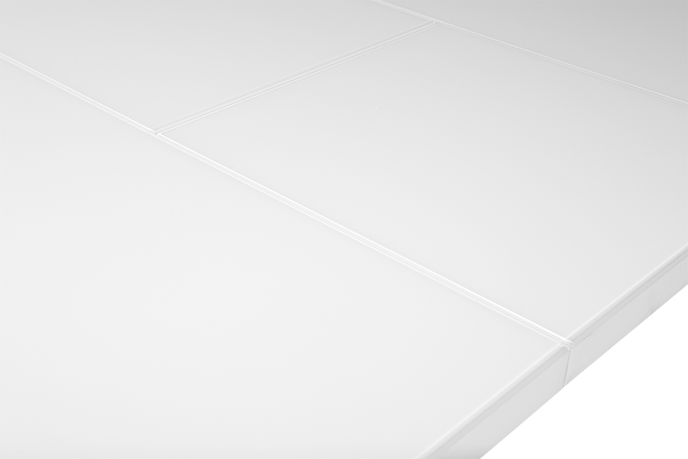 Стол раскладной BERNER 140 WHITE GLASS BK - прямоугольный AERO, цвет белый, черные ножки, размер 140 (+45) 101212 - фото 9