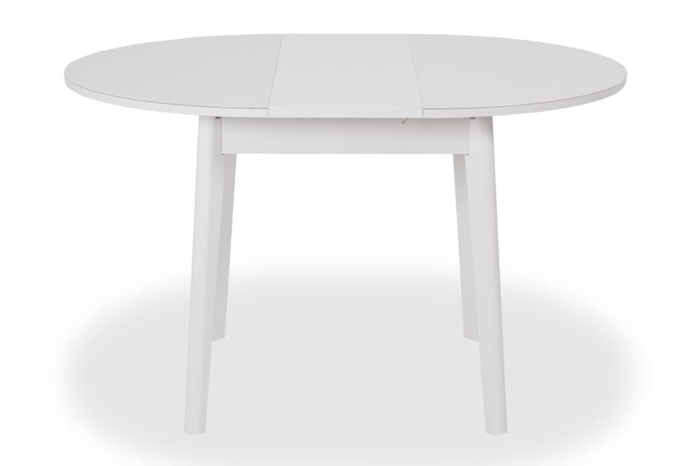 Стол деревянный кухонный раскладной MOON – Круглый AERO, цвет белый, белое стекло, размер 95 (+31) 44445 - фото 3