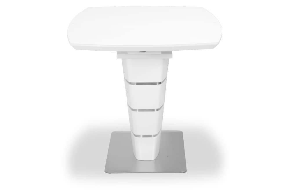 Стол лакированный обеденный раздвижной TERESA – Прямоугольный AERO, цвет белый лак, белое стекло, размер 120 (+40) 21949 - фото 5
