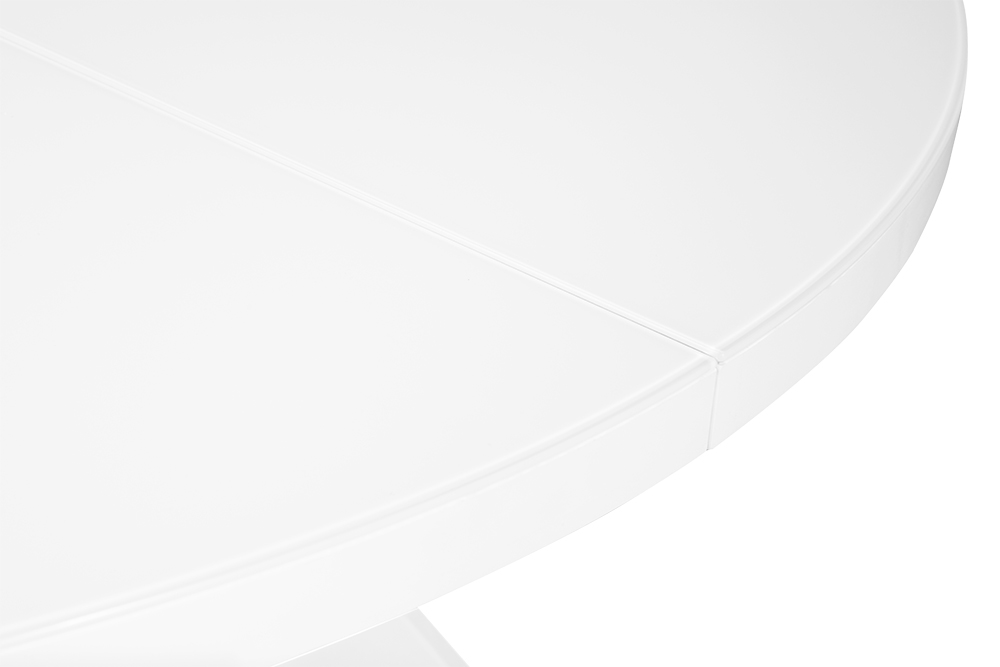 Стол раскладной FARGO 120 WHITE SILK W - круглый AERO, цвет белый шелк, белые ножки, размер 120 (+40) 113005 - фото 6