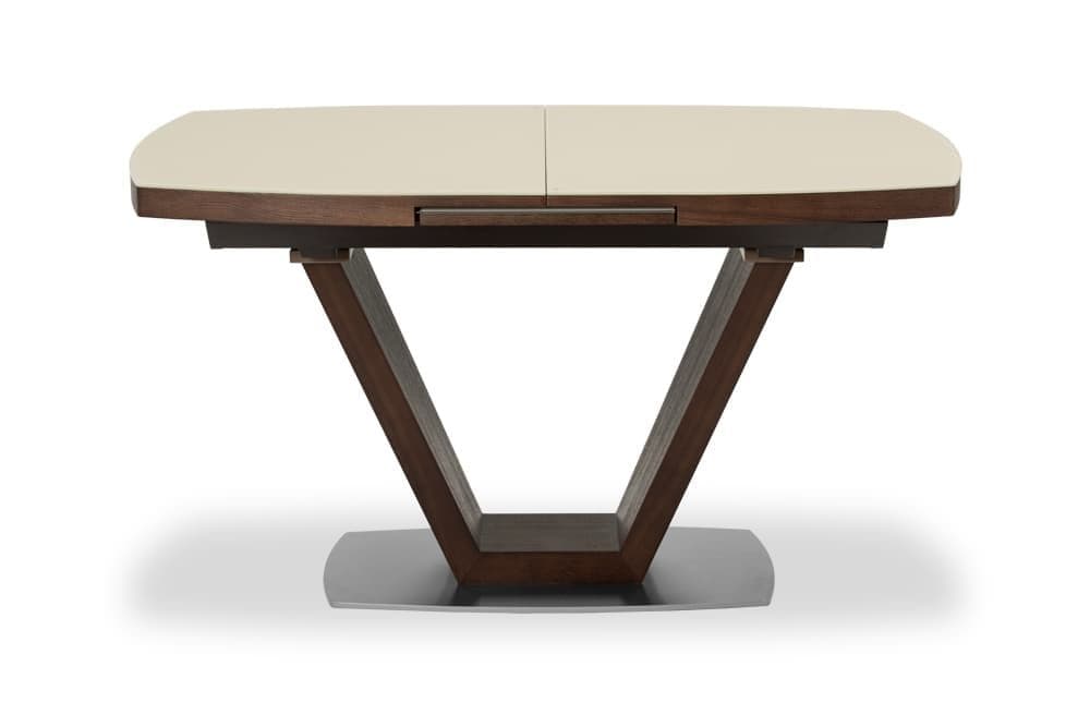 Стол деревянный обеденный раздвижной KANSAS – Прямоугольный AERO, цвет венге, стекло крем шелк, размер 160 (+50) 38745 - фото 4