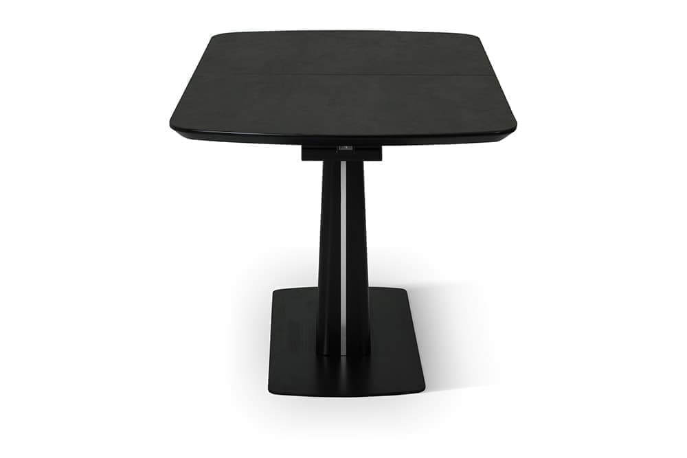 Стол обеденный раскладной KLOD – Прямоугольный AERO, цвет керамическая столешница - цвет антрацит, черный матовый лак, размер 120 (+40) 48723 - фото 4