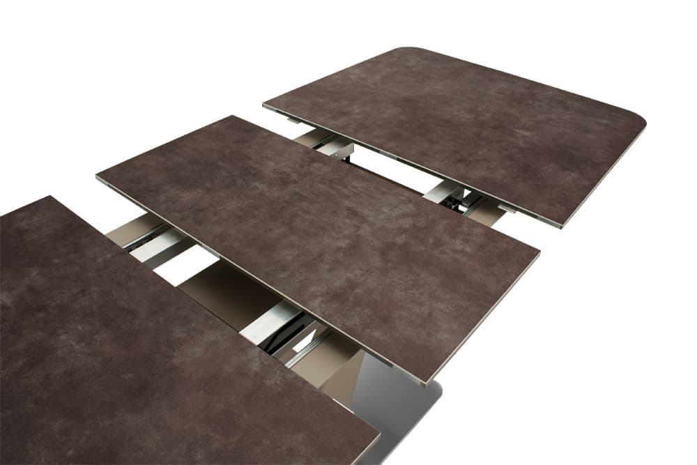 Стол обеденный раздвижной FRANCE – Прямоугольный AERO, цвет стальной каркас, керамическая столешница - цвет латте, размер 140 (+40) 40981 - фото 6