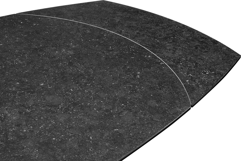 Стол обеденный раскладной BRUGGE – Круглый AERO, цвет черный с белыми вкраплениями, размер 130 (+30) (+30) 100217 - фото 6