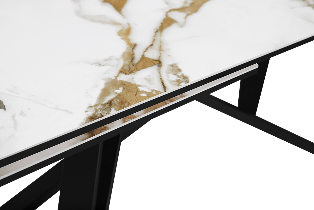 Стол обеденный раздвижной BALTIMORE – Прямоугольный AERO, цвет золотой мрамор, размер 180 (+50) (+50) 96322 - фото 8