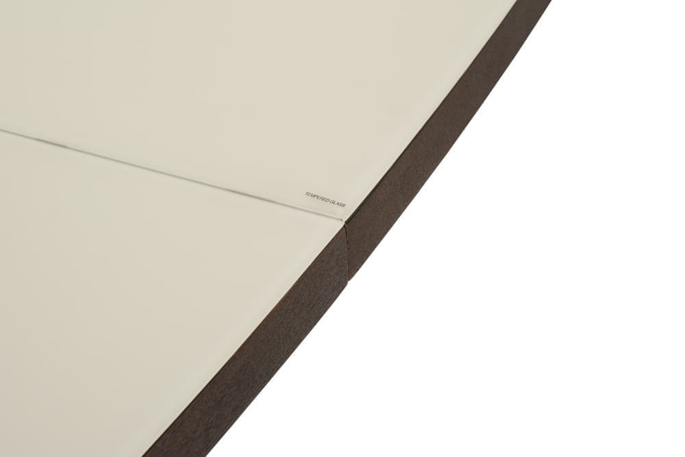 Стол деревянный обеденный раздвижной ALABAMA – Прямоугольный AERO, цвет венге, стекло крем шелк, размер 140 (+50) 39064 - фото 8