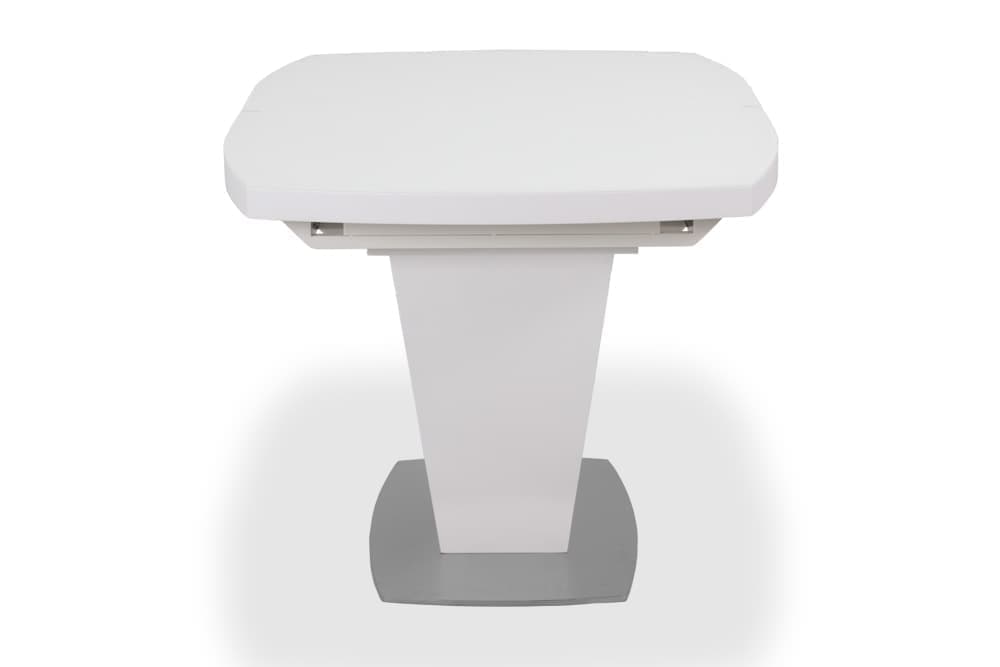 Стол деревянный обеденный раздвижной KANSAS – Прямоугольный AERO, цвет белый лак, белое стекло шелк, размер 140 (+40) 46587 - фото 4