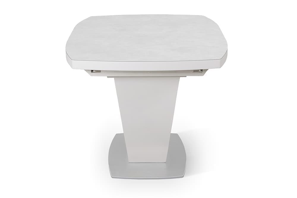 Стол деревянный обеденный раздвижной KANSAS – Прямоугольный AERO, цвет лак - цвет белый, керамическая столешница - цвет светло-серый, размер 140 (+40) 46003 - фото 3