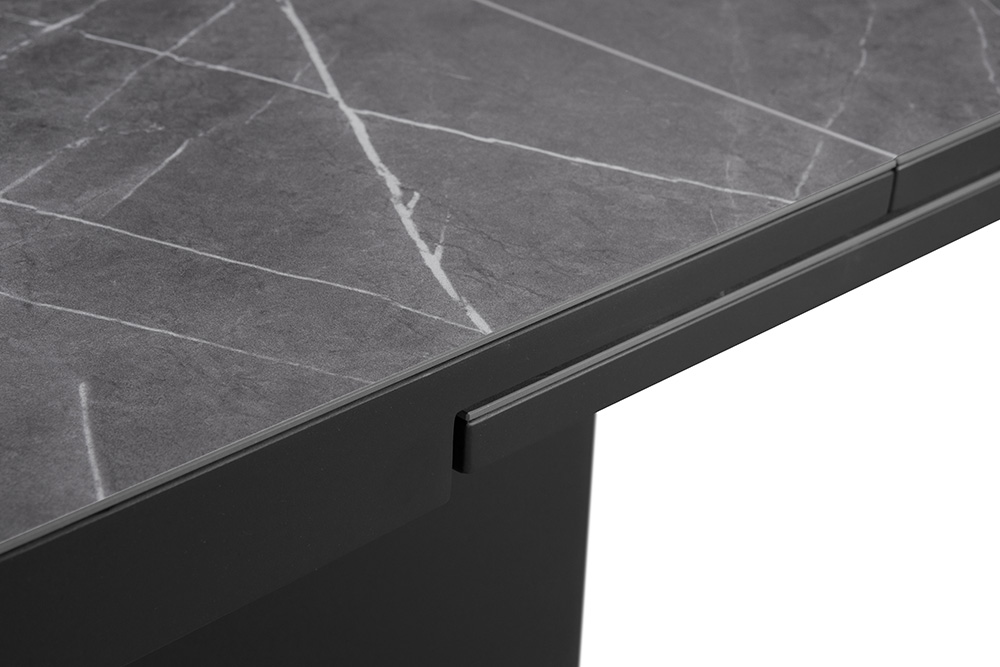 Стол лакированный обеденный раскладной SWEDEN – Прямоугольный AERO, цвет серый мрамор, размер 120 (+40) 89012 - фото 8