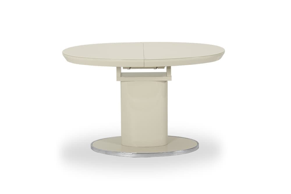 Стол лакированный обеденный раскладной AMELI – Овальный AERO, цвет капучино глянцевый лак, стекло капучино, размер 120 (+30) 21888 - фото 4
