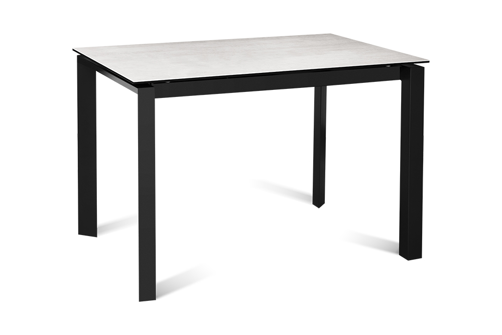 Стол лакированный обеденный раздвижной MARIO – Прямоугольный AERO, цвет жемчужно-белый, размер 110 (+50)